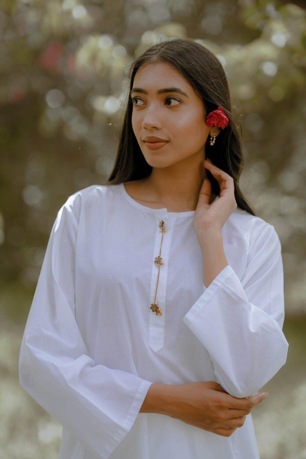 Cotton blend kurta and pant combo for casual elegance